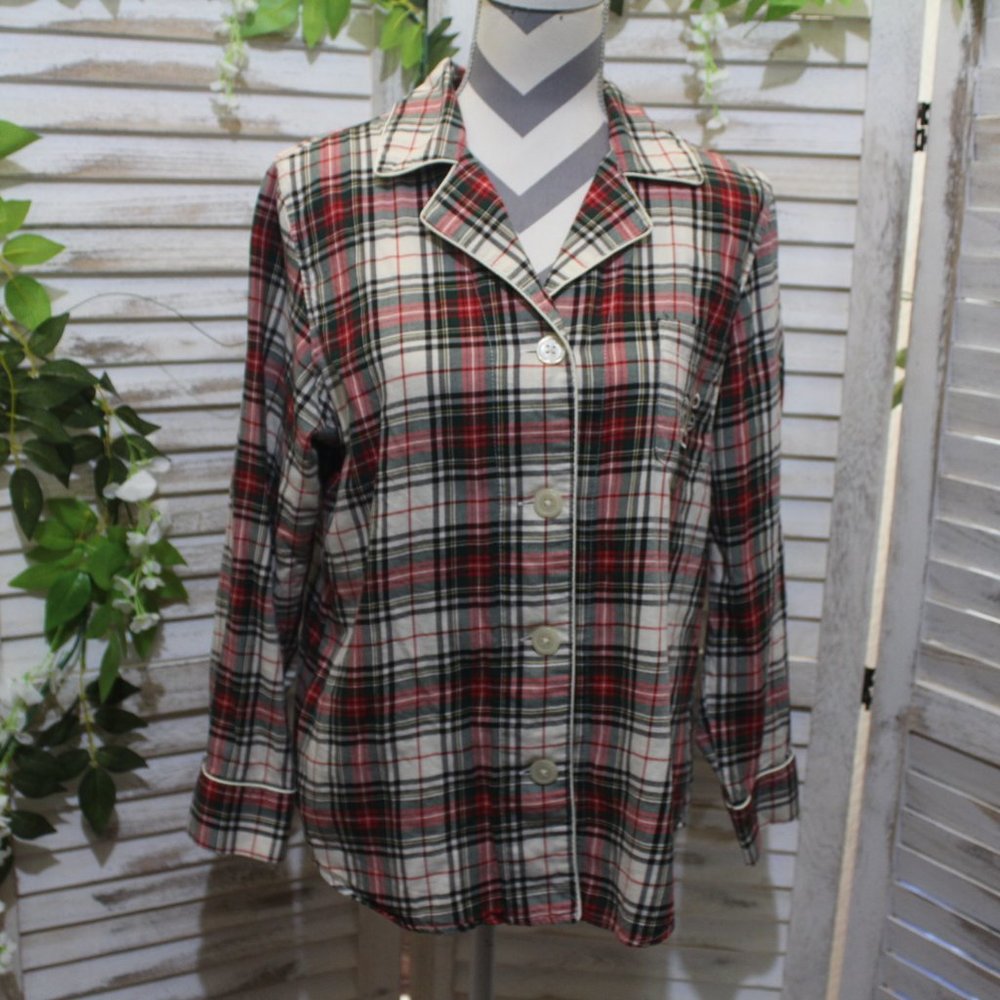Lauren Ralph Lauren plaid sleep shirt (1409)🦄